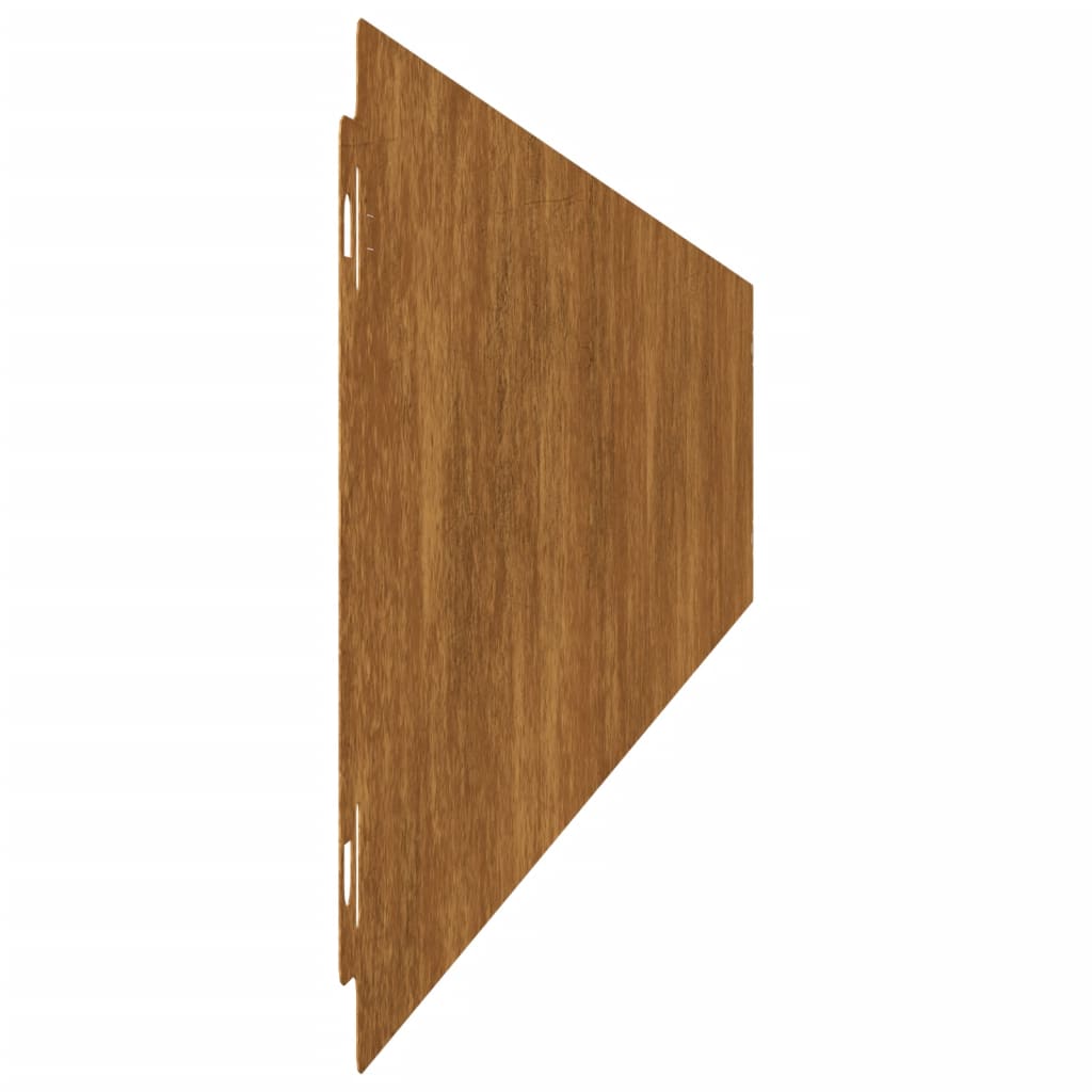Bordure per Prato 50 pz 15x103 cm Flessibili in Acciaio Corten 821893