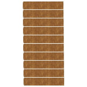 Bordure per Prato 10 pz 20x103 cm Flessibili in Acciaio Corten 821894