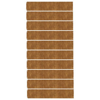 Bordure per Prato 10 pz 20x103 cm Flessibili in Acciaio Corten