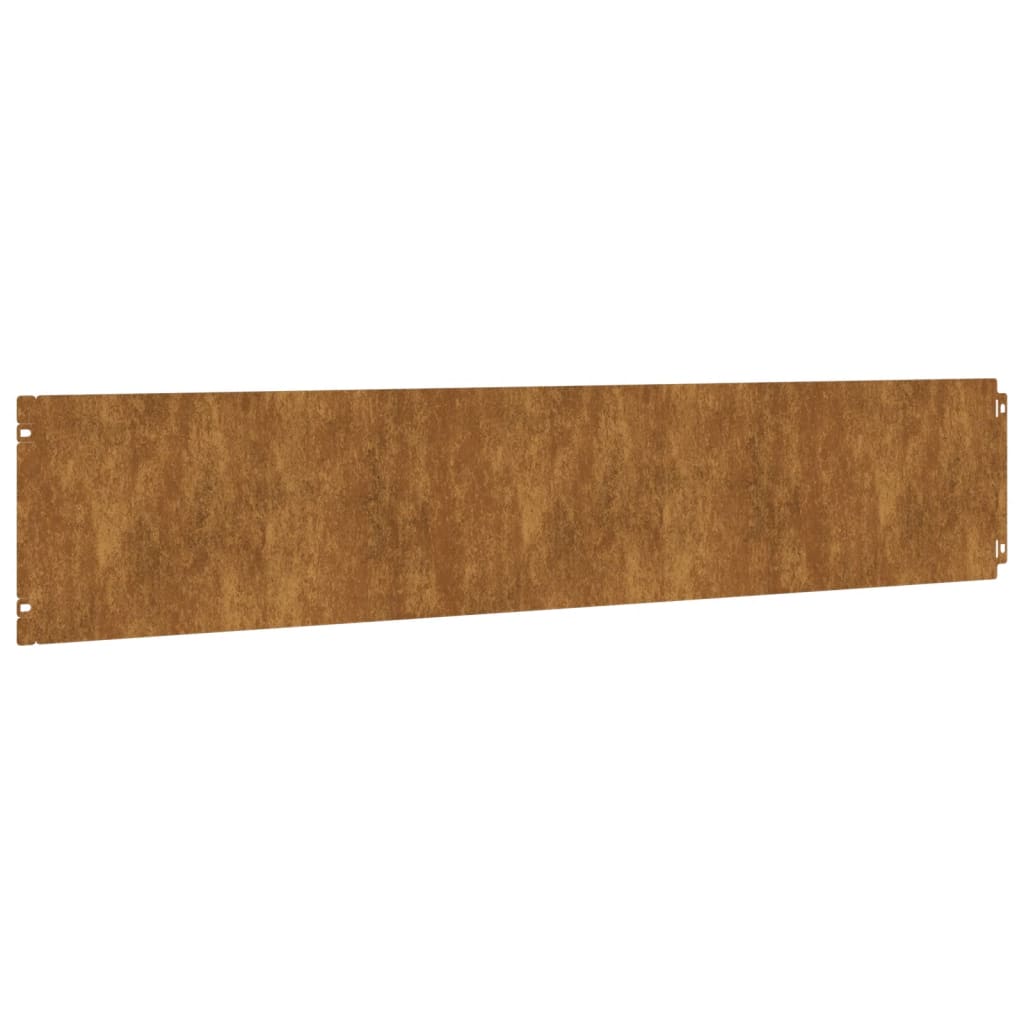 Bordure per Prato 10 pz 20x103 cm Flessibili in Acciaio Corten