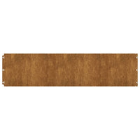 Bordure per Prato 10 pz 25x103 cm Flessibili in Acciaio Corten 821896