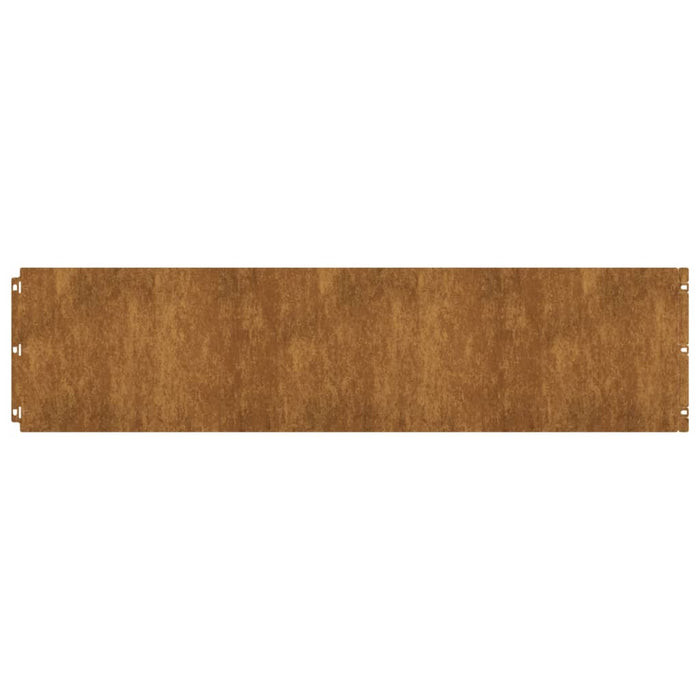 Bordure per Prato 10 pz 25x103 cm Flessibili in Acciaio Corten 821896