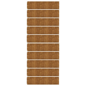 Bordure per Prato 10 pz 25x103 cm Flessibili in Acciaio Corten 821896