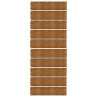 Bordure per Prato 10 pz 25x103 cm Flessibili in Acciaio Corten