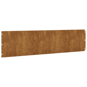Bordure per Prato 10 pz 25x103 cm Flessibili in Acciaio Corten 821896
