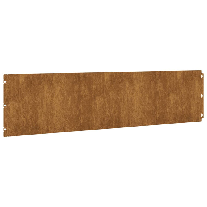 Bordure per Prato 10 pz 25x103 cm Flessibili in Acciaio Corten