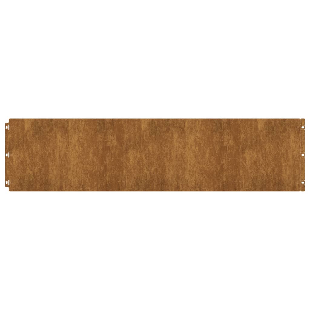 Bordure per Prato 30 pz 25x103 cm Flessibili in Acciaio Corten 821897
