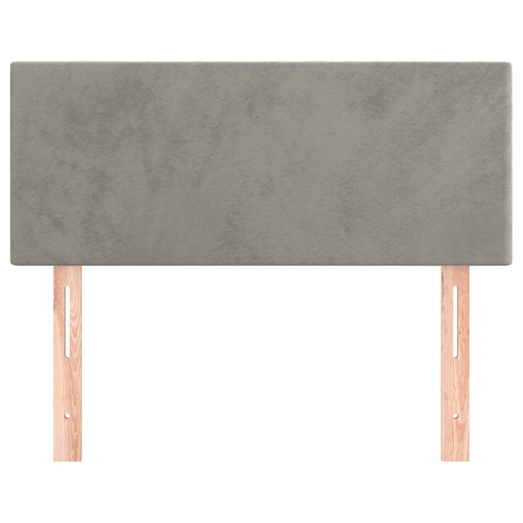 Testiera-Testata Decorativa Grigio Chiaro 90x5x78/88 cm in Velluto 551038