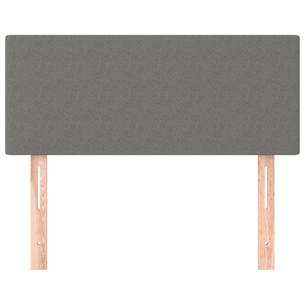 Testiera-Testata Decorativa Grigio Scuro 100x5x78/88 cm in Tessuto 538892