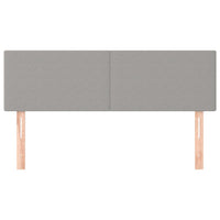 Testiere 2 pz Grigio Chiaro 72x5x78/88 cm in Tessuto 345784