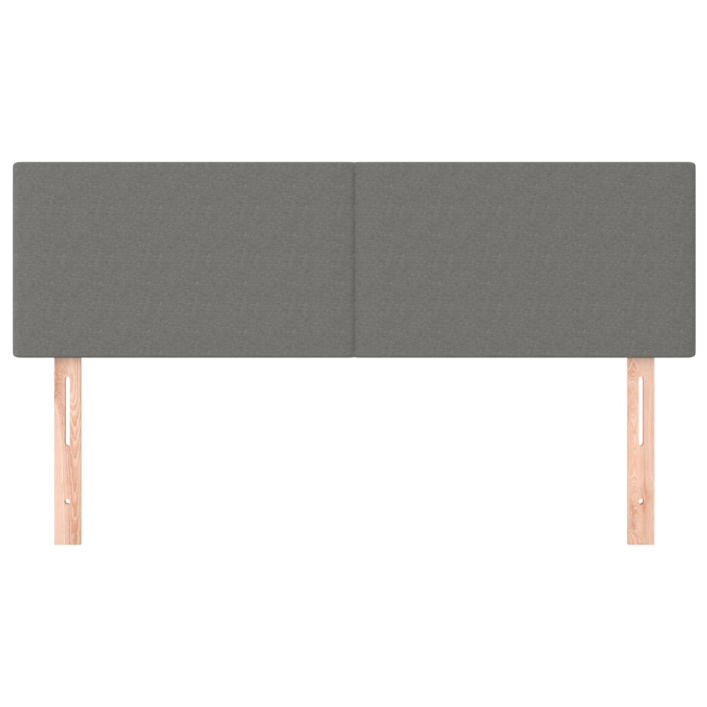 Testiere 2 pz Grigio Scuro 72x5x78/88 cm in Tessuto 345785