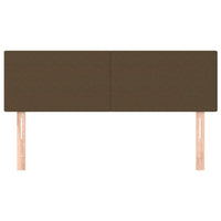 Testiere 2 pz Marrone Scuro 72x5x78/88 cm in Tessuto 345787