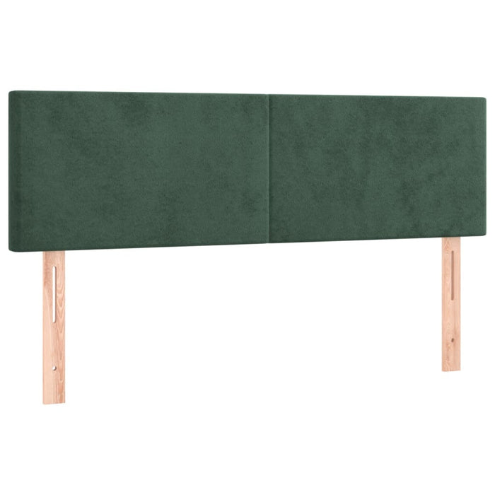 Testiere 2 pz Verde Scuro 72x5x78/88 cm in Velluto 345801