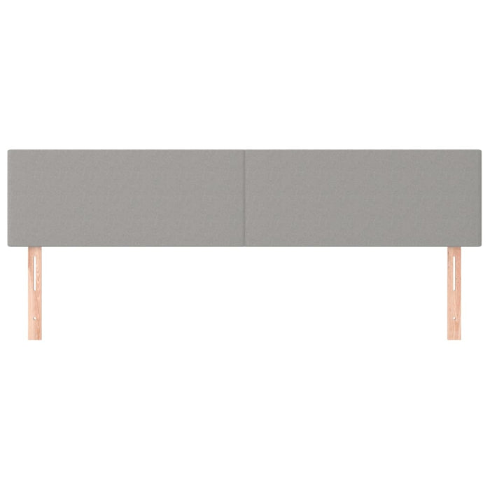 Testiera 2 pz-Set di 2 Testata-Testiera Decorativa Grigio Chiaro 80x5x78/88 cm in Tessuto 175507