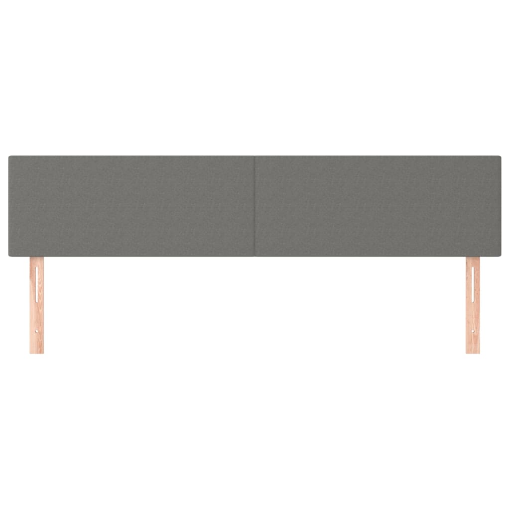 Testiera 2 pz Grigio Scuro 80x5x78/88 cm in Tessuto cod mxl 49757