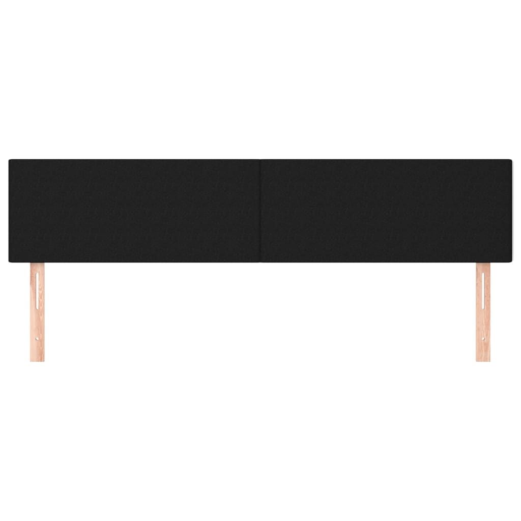 Testiera 2 pz-Set di 2 Testata-Testiera Decorativa Nera 80x5x78/88 cm in Tessuto 714843