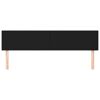 Testiera 2 pz-Set di 2 Testata-Testiera Decorativa Nera 80x5x78/88 cm in Tessuto 714843