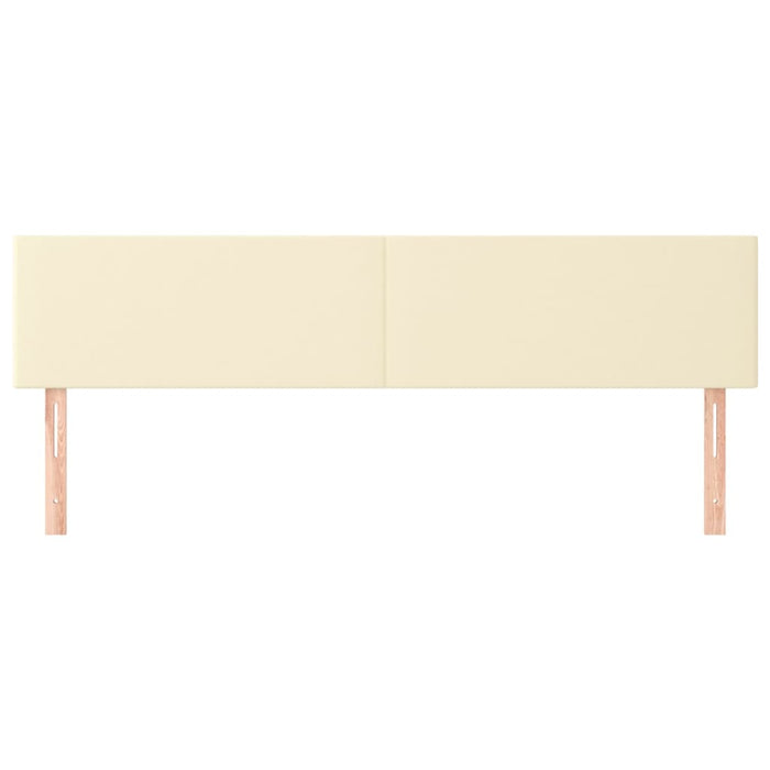 Testiera 2 pz-Set di 2 Testata-Testiera Decorativa Crema 80x5x78/88 cm in Similpelle