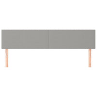 Testiera 2 pz Grigio Chiaro 90x5x78/88 cm in Tessuto 345824