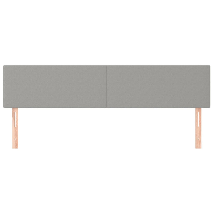 Testiera 2 pz Grigio Chiaro 90x5x78/88 cm in Tessuto 345824