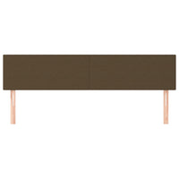 Testiera 2 pz Marrone Scuro 90x5x78/88 cm in Tessuto 345827