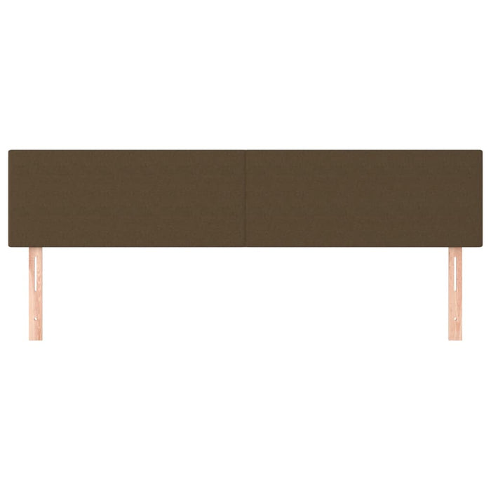 Testiera 2 pz Marrone Scuro 90x5x78/88 cm in Tessuto 345827
