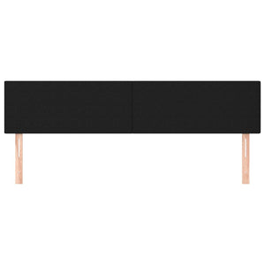 Testiere 2 pz Nero 100x5x78/88 cm in Tessuto 345846