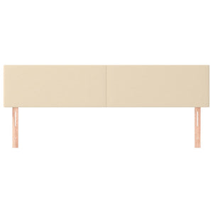 Testiera 2 pz-Set di 2 Testata-Testiera Decorativa Crema 100x5x78/88 cm in Tessuto 895465