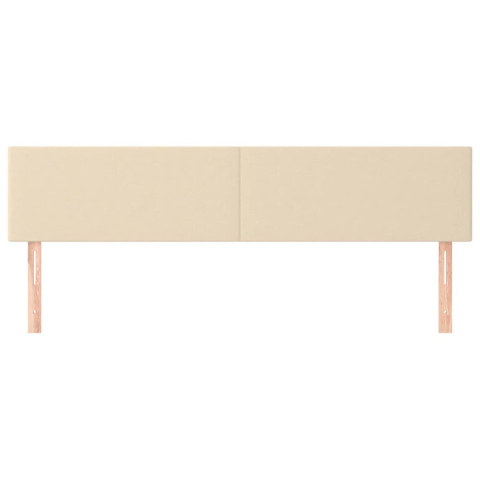 Testiera 2 pz-Set di 2 Testata-Testiera Decorativa Crema 100x5x78/88 cm in Tessuto 895465