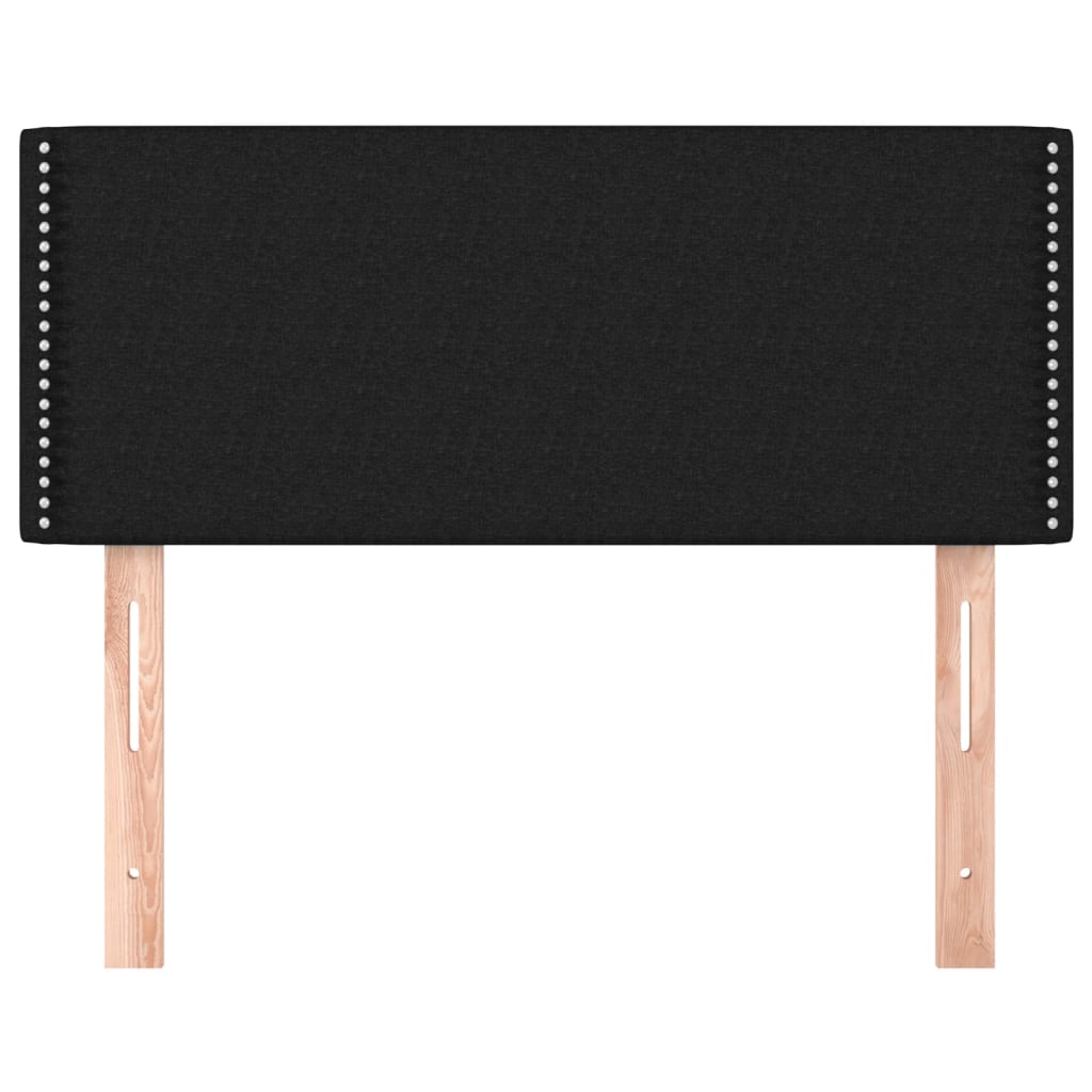 Testiera-Testata-Testiera Decorativa Nera 80x5x78/88 cm in Tessuto 415478