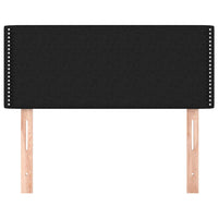 Testiera-Testata-Testiera Decorativa Nera 80x5x78/88 cm in Tessuto 415478