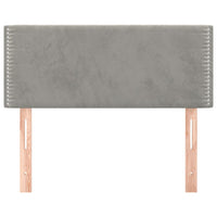 Testiera Grigio Chiaro 80x5x78/88 cm in Velluto 345878