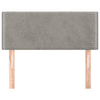 Testiera-Testata Decorativa Grigio Chiaro 90x5x78/88 cm in Velluto 769644