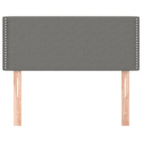 Testiera-Testata Decorativa Grigio Scuro 100x5x78/88 cm in Tessuto 617366