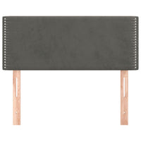 Testiera-Testata Decorativa Grigio Scuro 100x5x78/88 cm in Velluto 290356