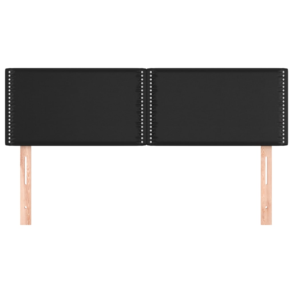 Testiere 2 pz Nere 72x5x78/88 cm in Similpelle 345932