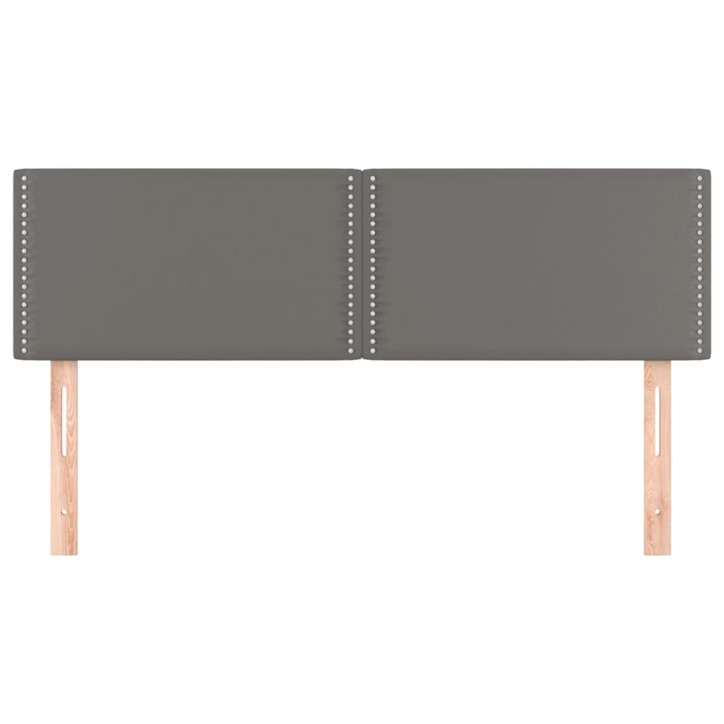 Testiere 2 pz Grigie 72x5x78/88 cm in Similpelle 345936