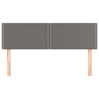 Testiere 2 pz Grigie 72x5x78/88 cm in Similpelle 345936