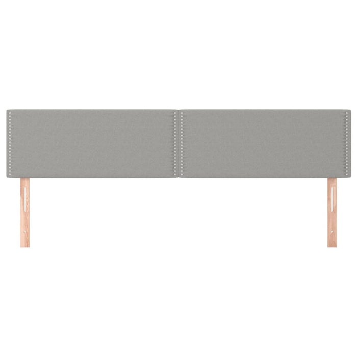 Testiera 2 pz Grigio Chiaro 80x5x78/88 cm in Tessuto 345944