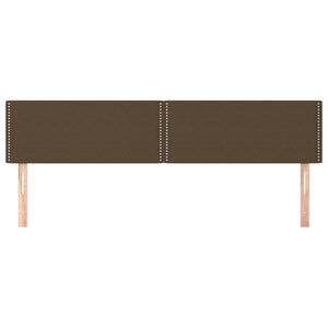 Testiera 2 pz Marrone Scuro 80x5x78/88 cm in Tessuto 345947