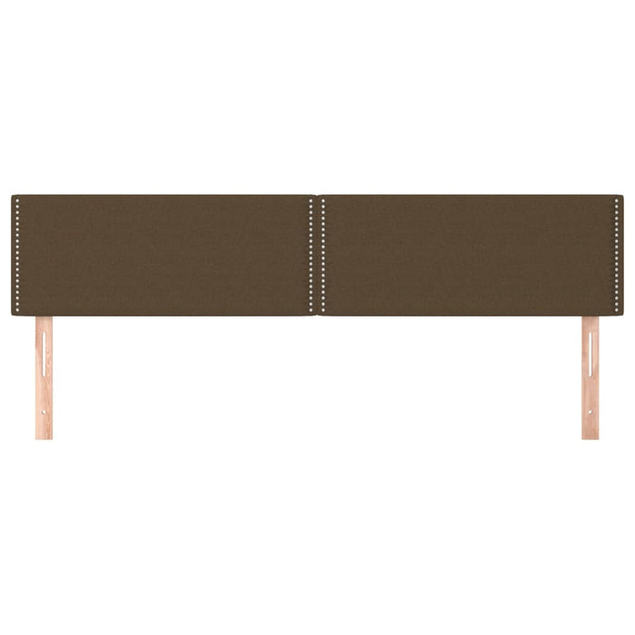 Testiera 2 pz Marrone Scuro 80x5x78/88 cm in Tessuto 345947