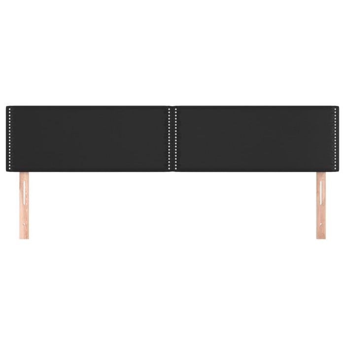 Testiera 2 pz Nera 80x5x78/88 cm in Similpelle 345952