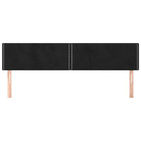 Testiera 2 pz Nera 80x5x78/88 cm in Velluto 345960