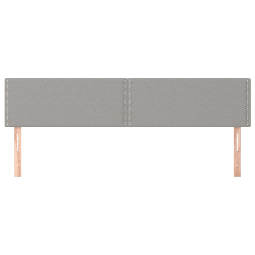 Testiera 2 pz Grigio Chiaro 90x5x78/88 cm in Tessuto 345964