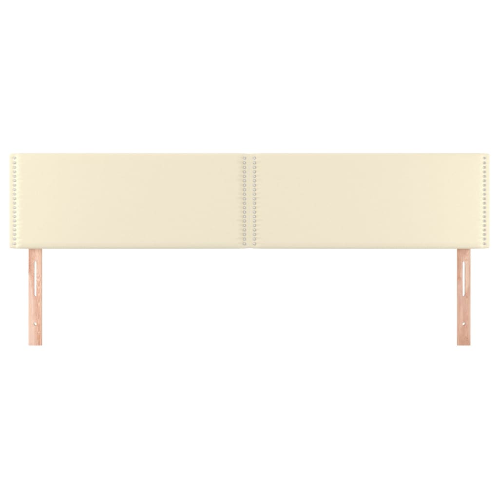 Testiera 2 pz Crema 90x5x78/88 cm in Similpelle 345974