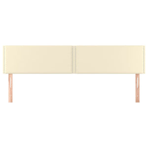 Testiera 2 pz Crema 90x5x78/88 cm in Similpelle 345974