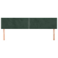 Testiera 2 pz Verde scuro 90x5x78/88 cm in Velluto 345981