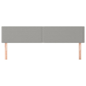 Testiere 2 pz Grigio Chiaro 100x5x78/88 cm in Tessuto