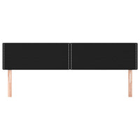 Testiere 2 pz Nero 100x5x78/88 cm in Tessuto 345986