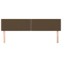 Testiera 2 pz Marrone Scuro 100x5x78/88 cm in Tessuto 345987